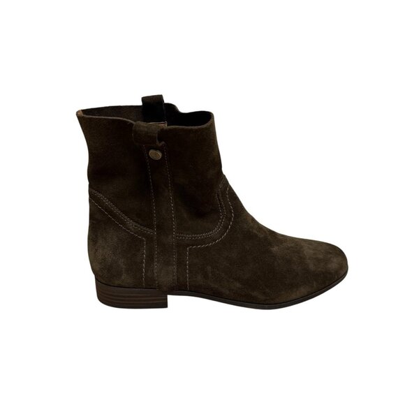 frye & co. Shoes - FRYE & CO SUEDE ANKLE BOOTS SARAH SHORTIE SIZE 8.5 DARK BROWN FALL AUTUMN NEW